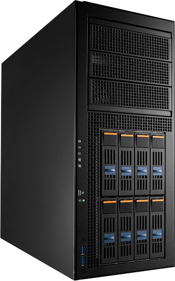 High-End Level - HPC Server Front view, standing, angled